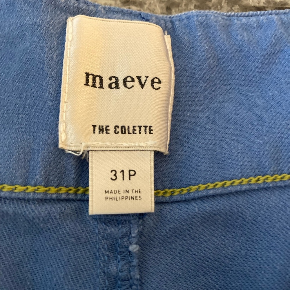 Anthropologie Maeve Blue Sea The Colette Crop Wide Leg Pant High Rise WMSZ 31 P - Picture 2 of 15